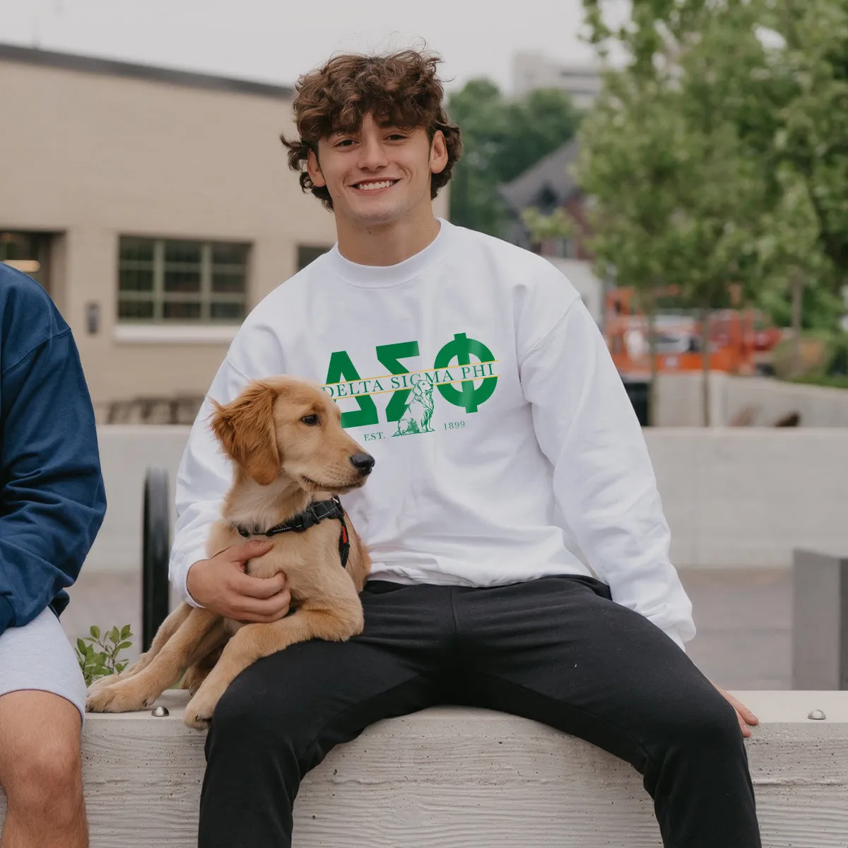 Delta Sig Golden Letters Crewneck