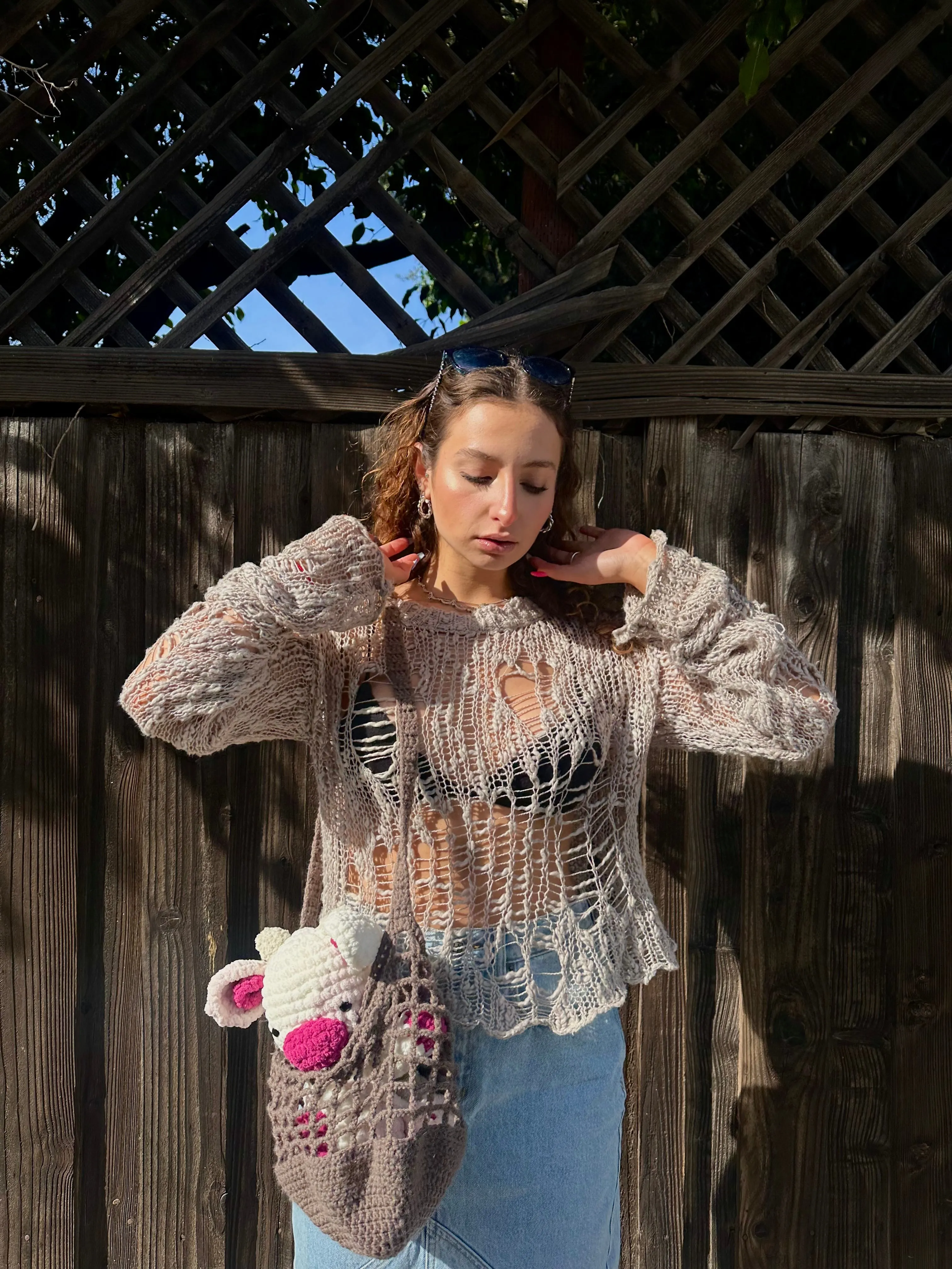 Distressed Knit Top