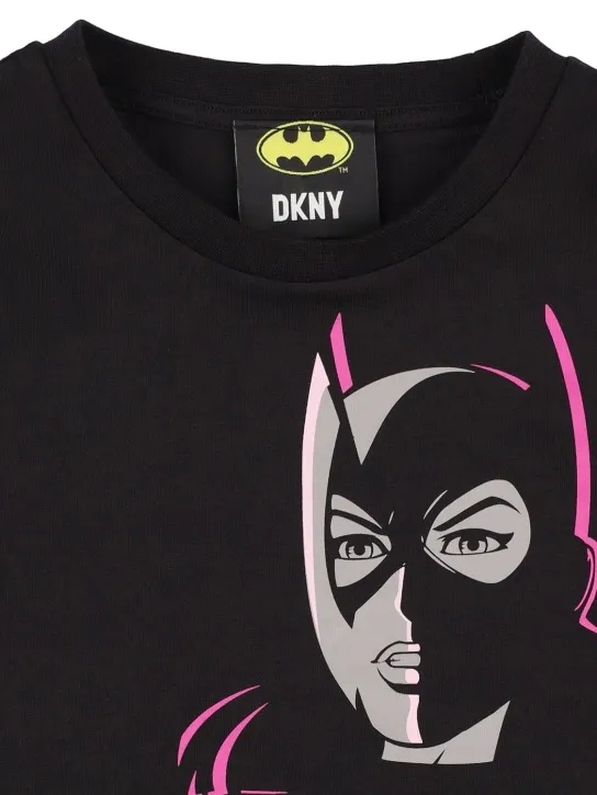 DKNY   Batman print cropped cotton s/s t-shirt 