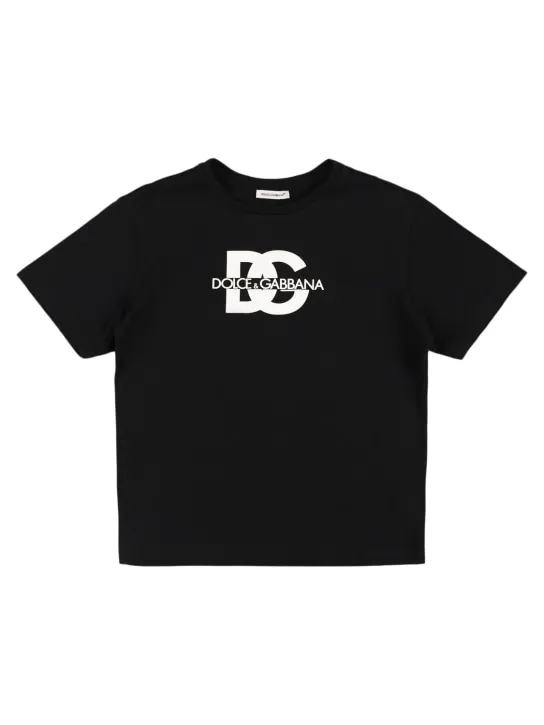 Dolce&amp;Gabbana   Logo cotton blend jersey t-shirt 