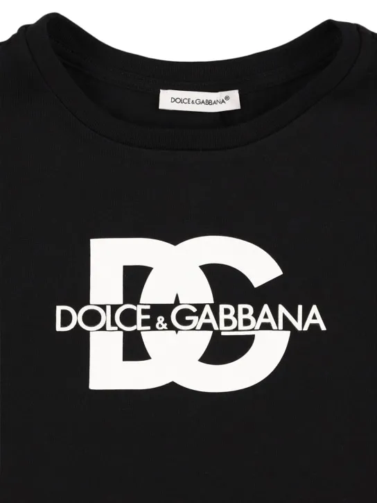 Dolce&amp;Gabbana   Logo cotton blend jersey t-shirt 
