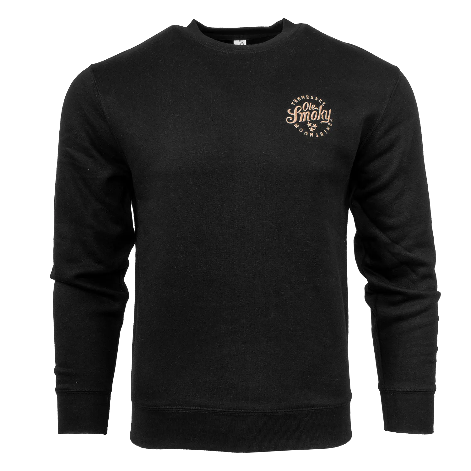 EMBROIDERED FLEECE CREWNECK - BLACK