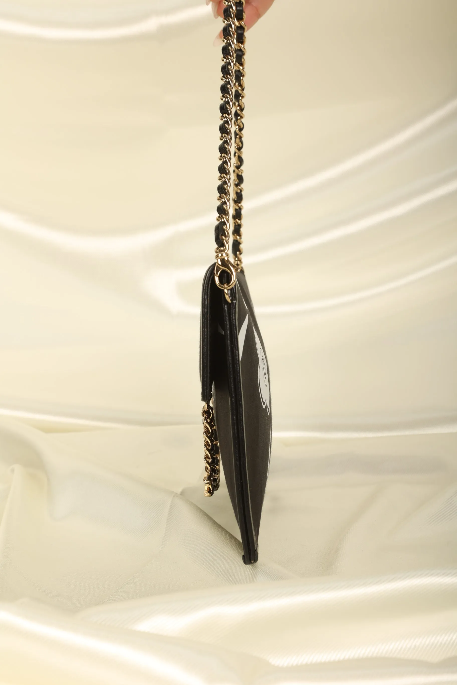 Extremely Rare Chanel Camellia CC Chain Pochette