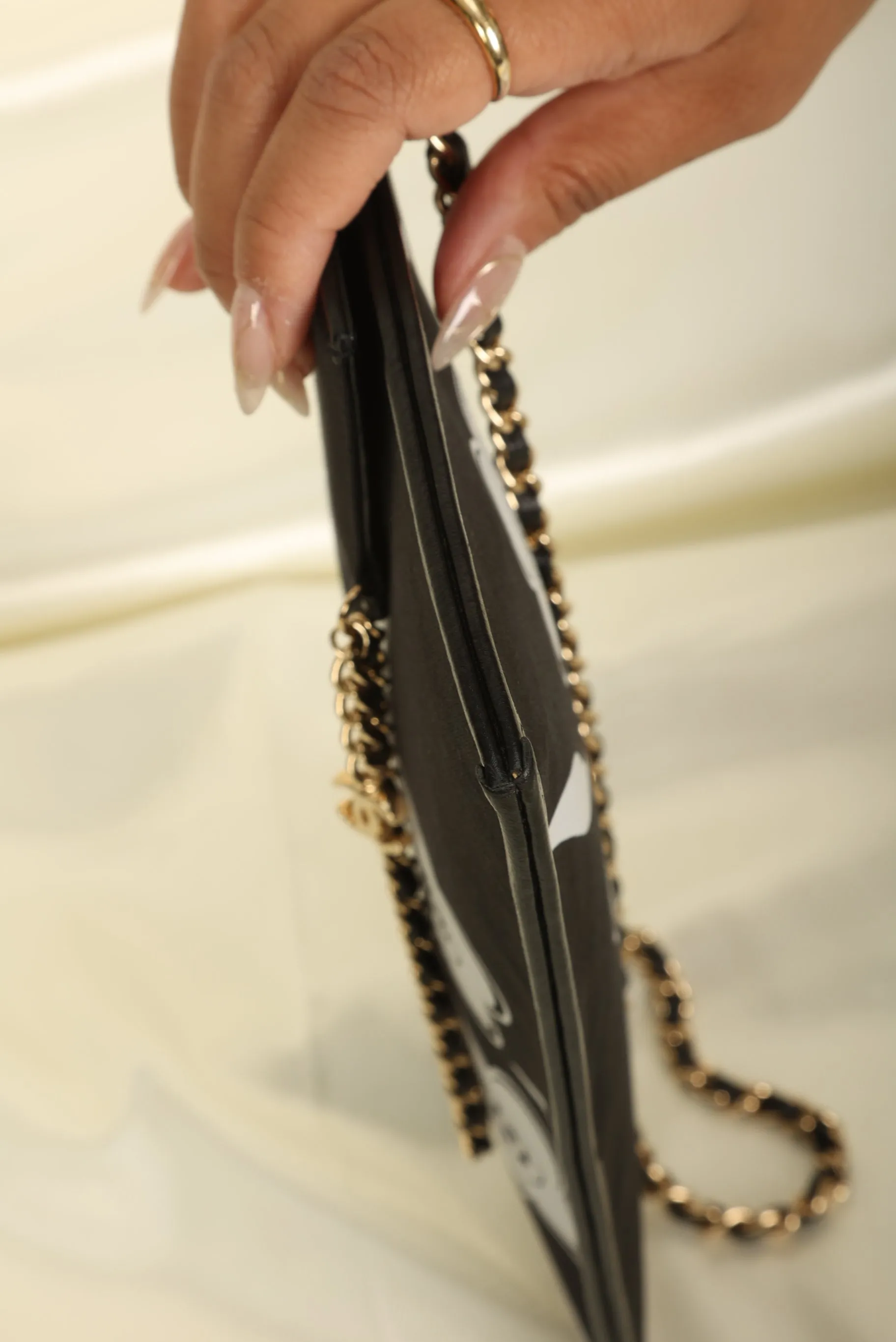 Extremely Rare Chanel Camellia CC Chain Pochette