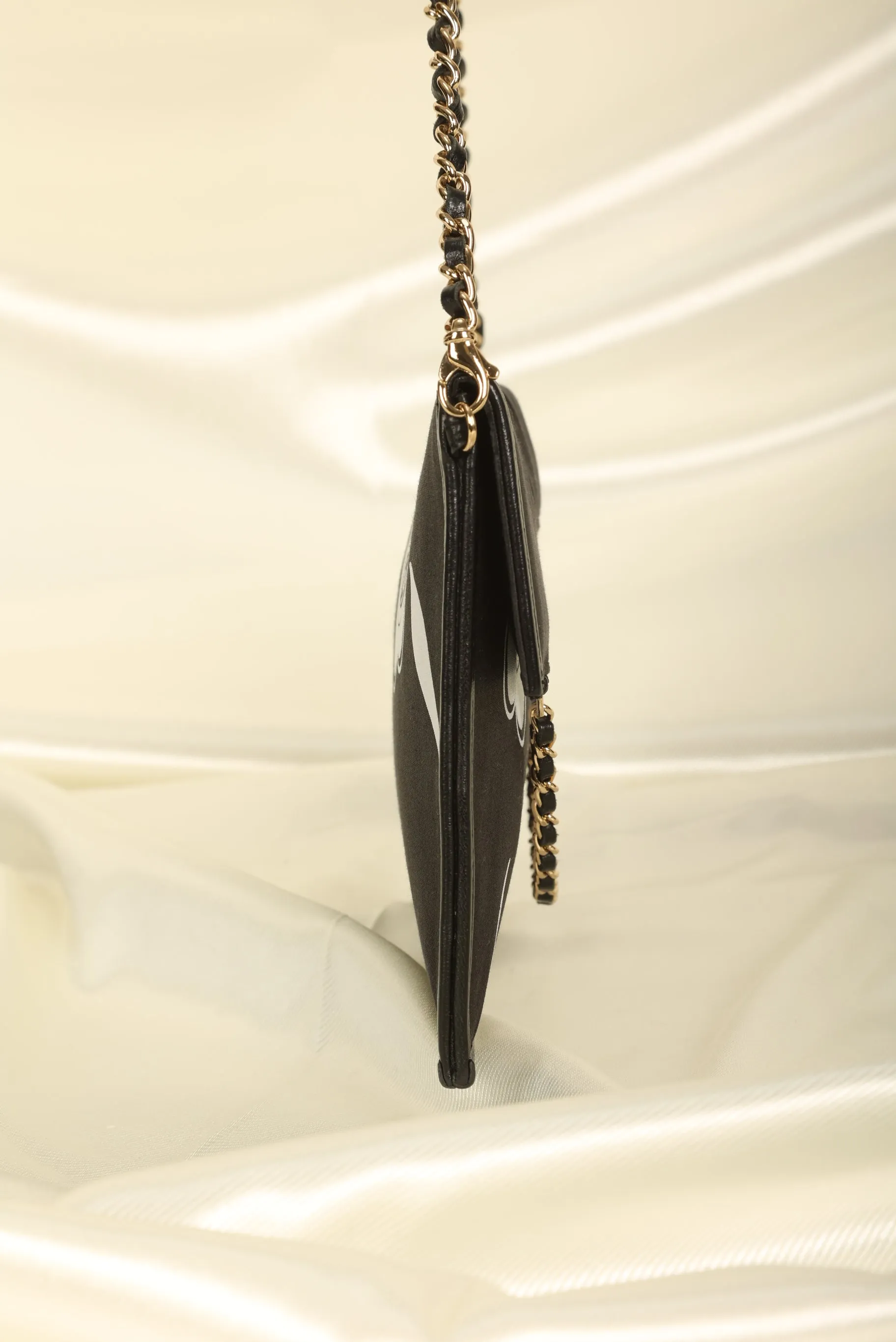 Extremely Rare Chanel Camellia CC Chain Pochette