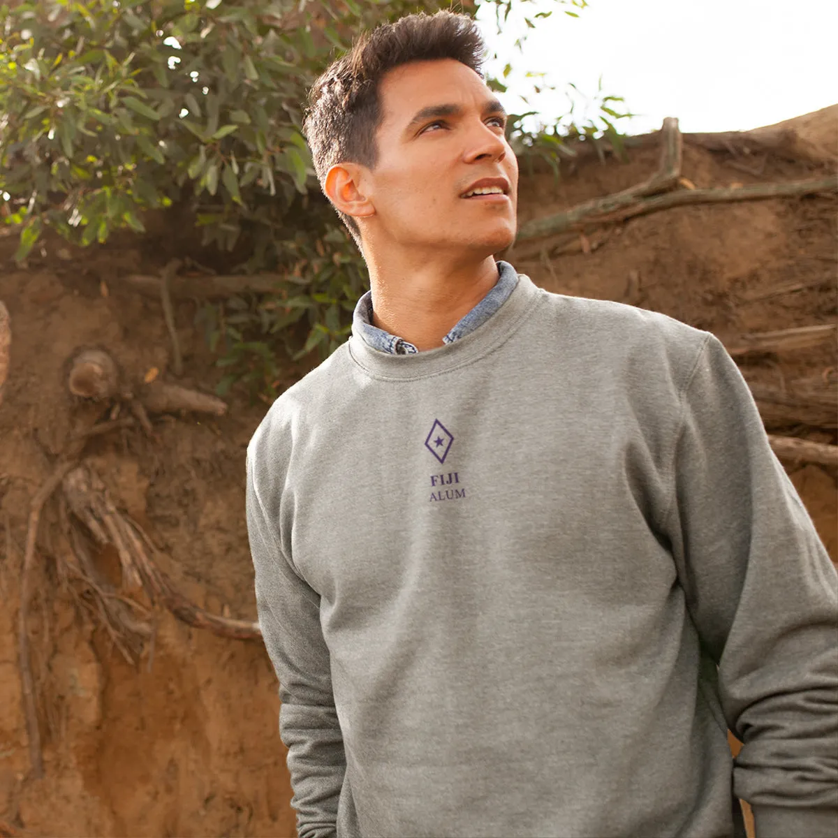FIJI Alumni Embroidered Symbol Crewneck