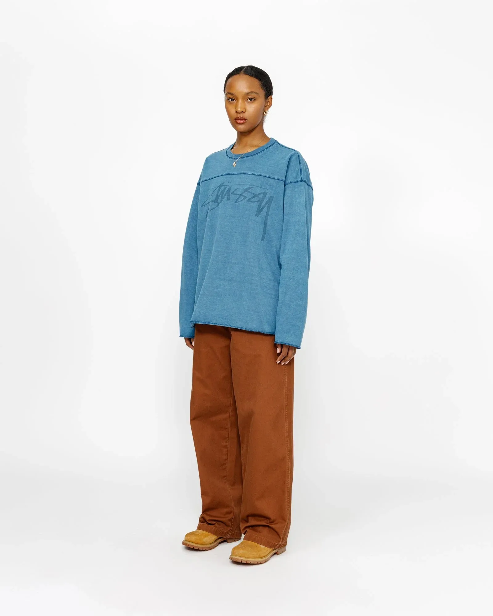 Football Crew Pigment Dyed Cotton