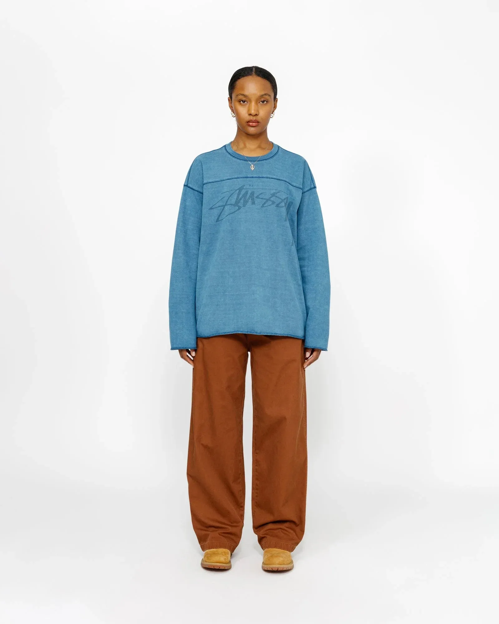 Football Crew Pigment Dyed Cotton