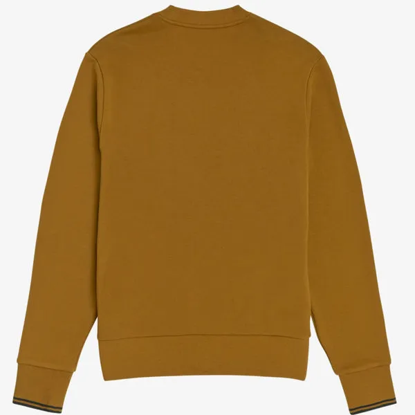 Fred Perry Crew Neck Sweatshirt - Dark Caramel