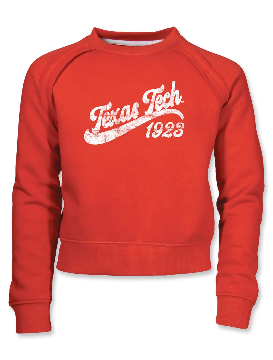 Garb Texas Tech "Willa" YOUTH Cropped Raglan Sweatshirt