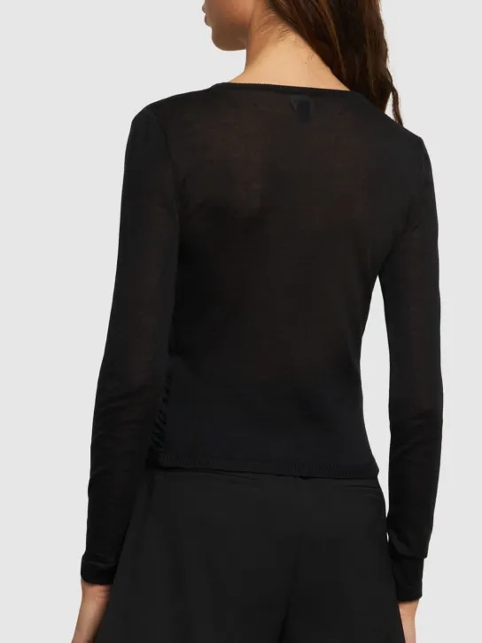Giambattista Valli   Cashmere &amp; silk knit long sleeve top 