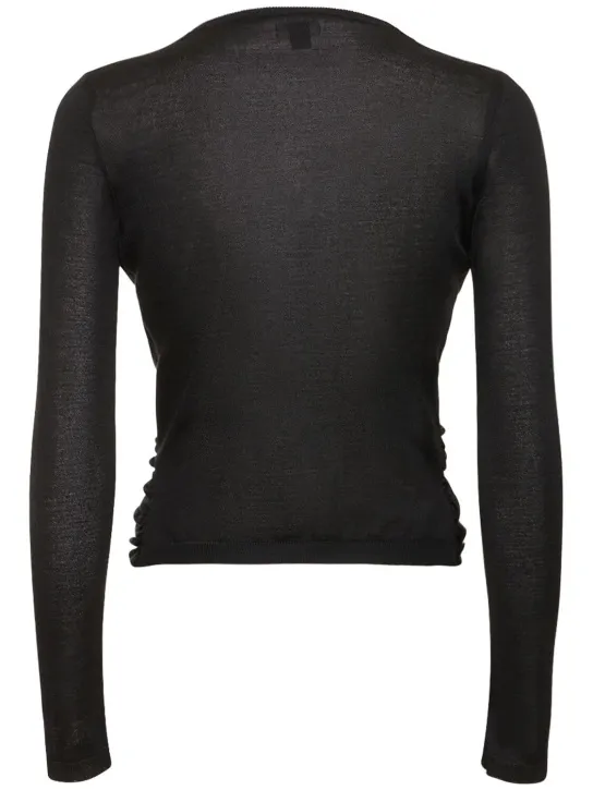 Giambattista Valli   Cashmere &amp; silk knit long sleeve top 