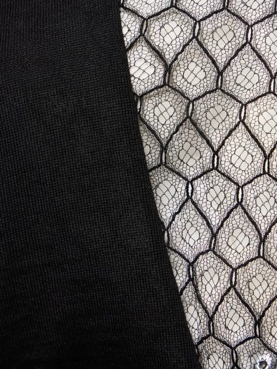 Giambattista Valli   Cashmere &amp; silk knit long sleeve top 