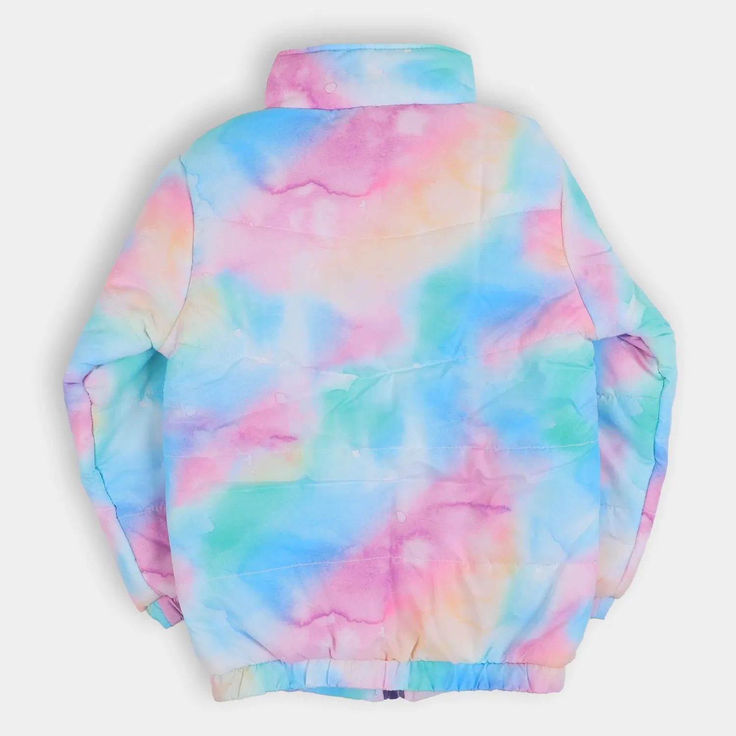 Girls Puffer Jacket Rainbow  - TIE DYE