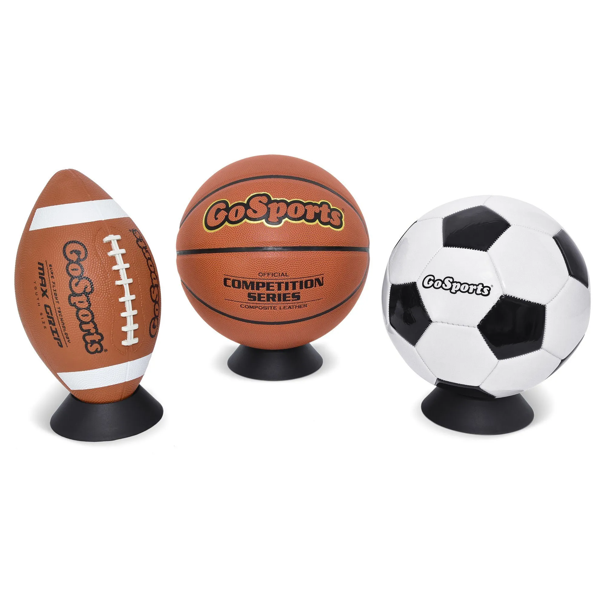 GoSports Ball Stand & Holder - Matte Black