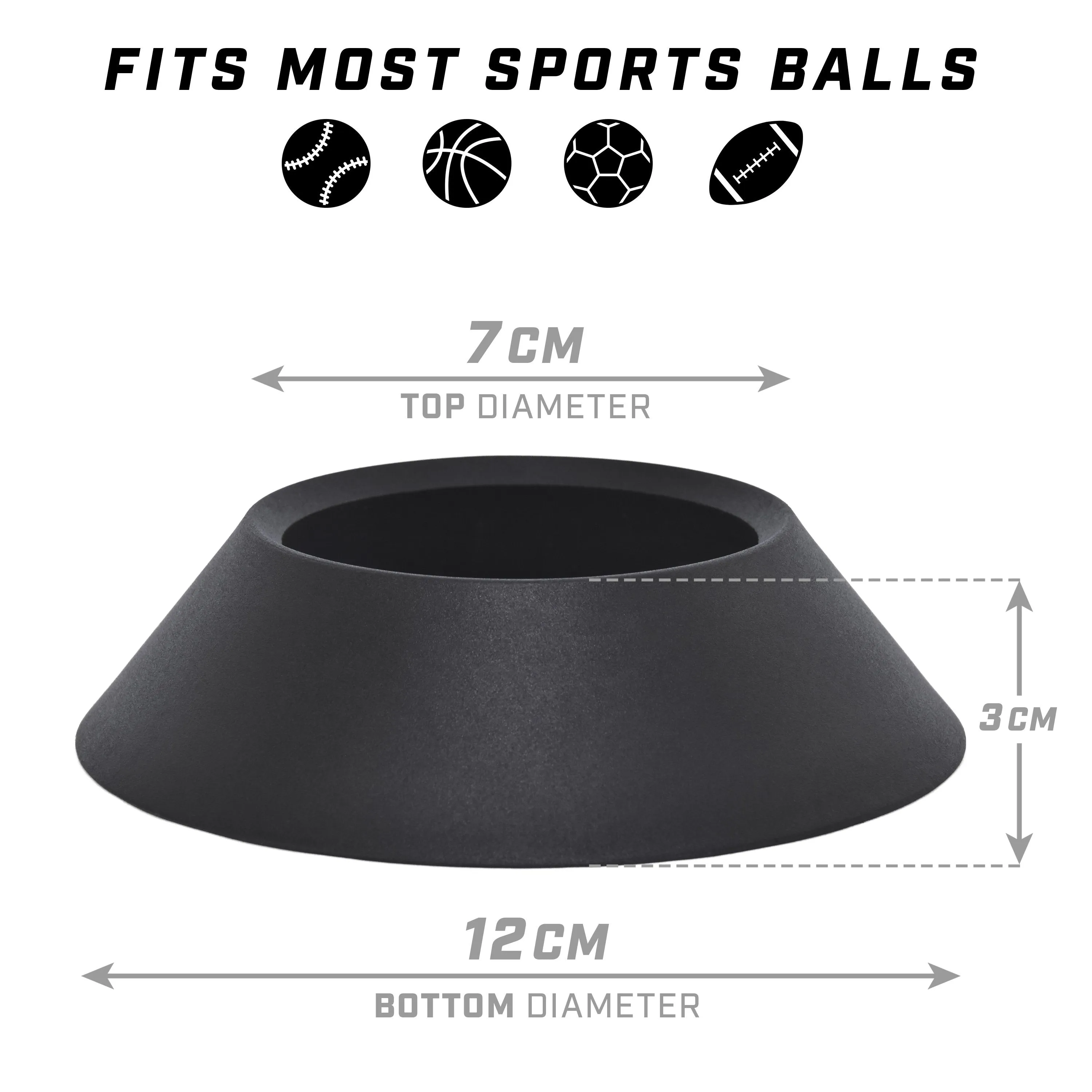 GoSports Ball Stand & Holder - Matte Black