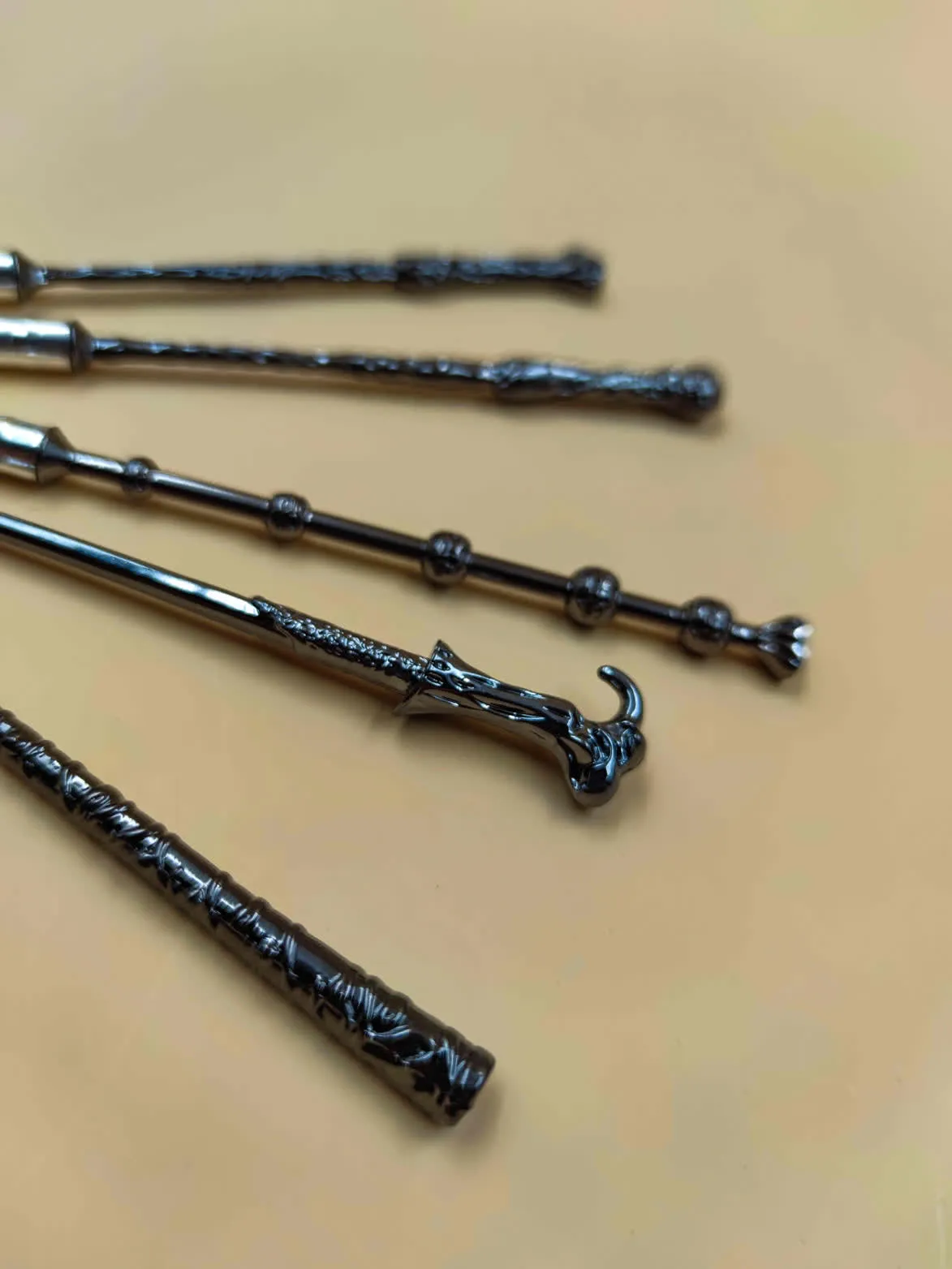 Harry Potter Metal Rod Makeup Brushes Metal Wands Hermione Dumbledore Collection Wands