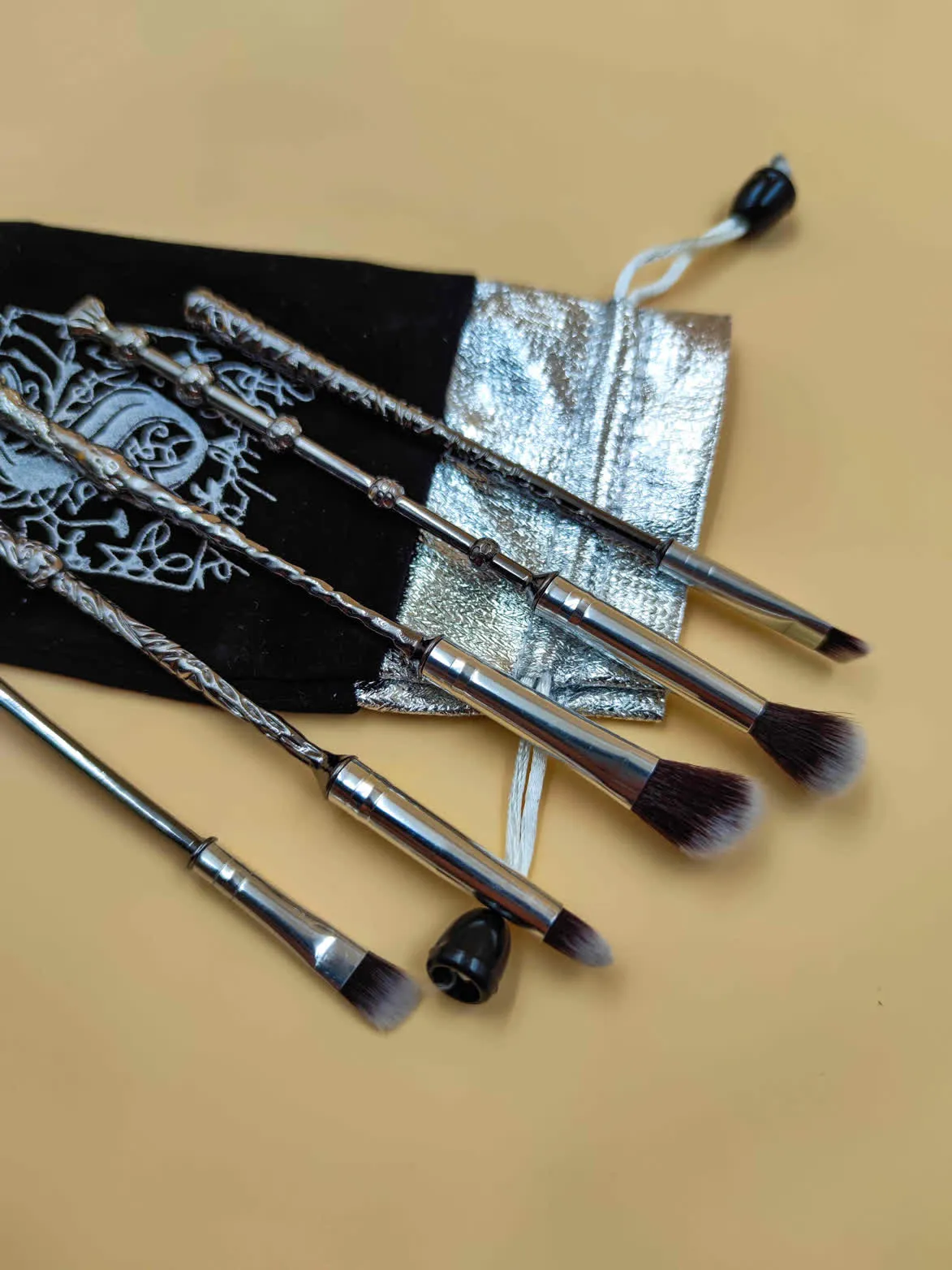 Harry Potter Metal Rod Makeup Brushes Metal Wands Hermione Dumbledore Collection Wands