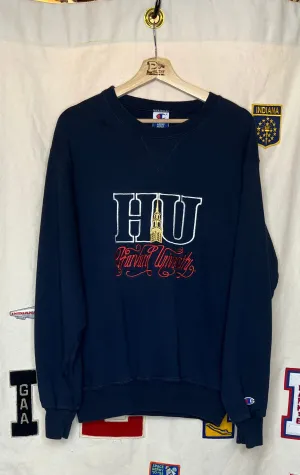 Harvard University Champion Embroidered Crewneck: L