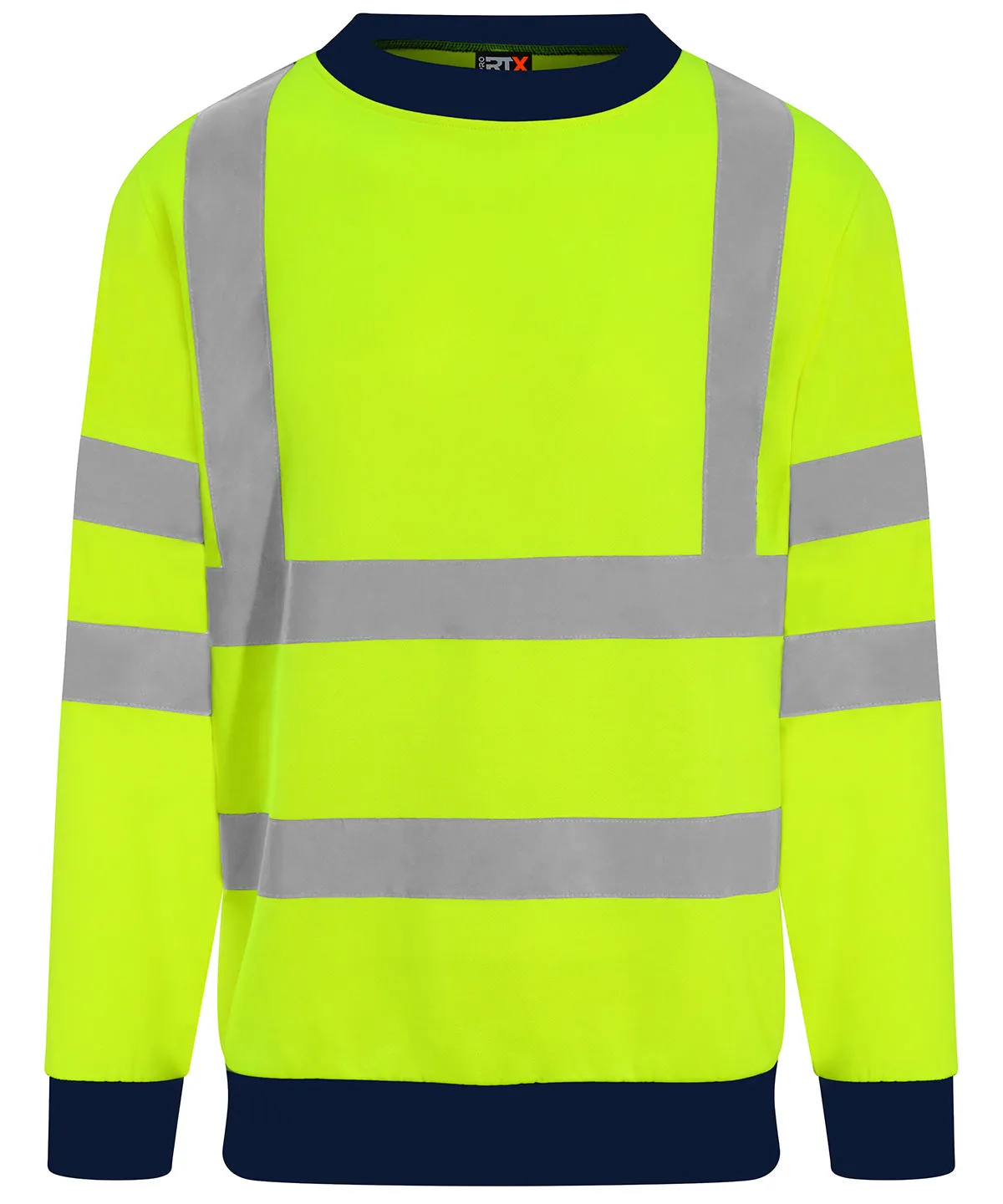 High visibility sweatshirt | HV Yellow/Navy