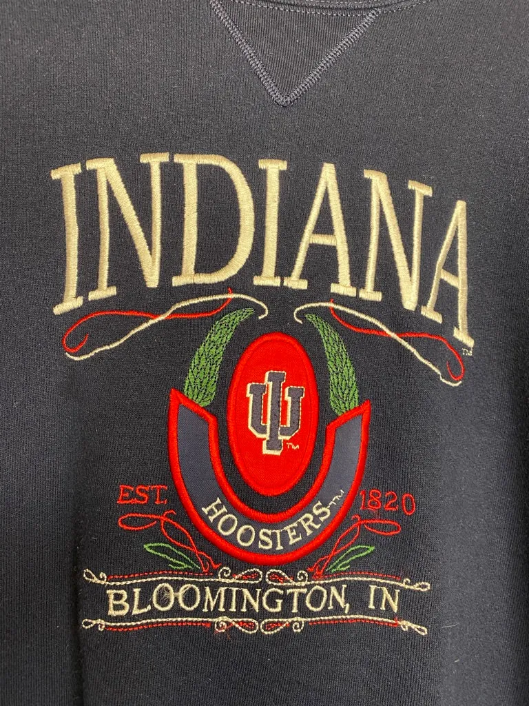 Indiana University Hoosiers Embroidered Crewneck: L