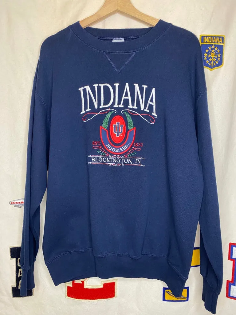 Indiana University Hoosiers Embroidered Crewneck: L