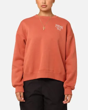 Jordan Women's Brooklyn Fleece Crewneck Dusty Peach/Sail