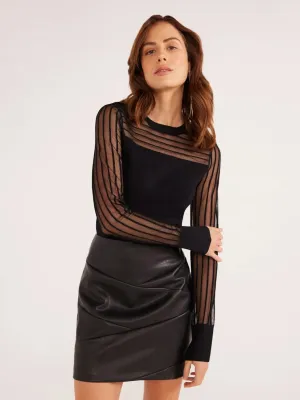Kenzie Knit Top-Black