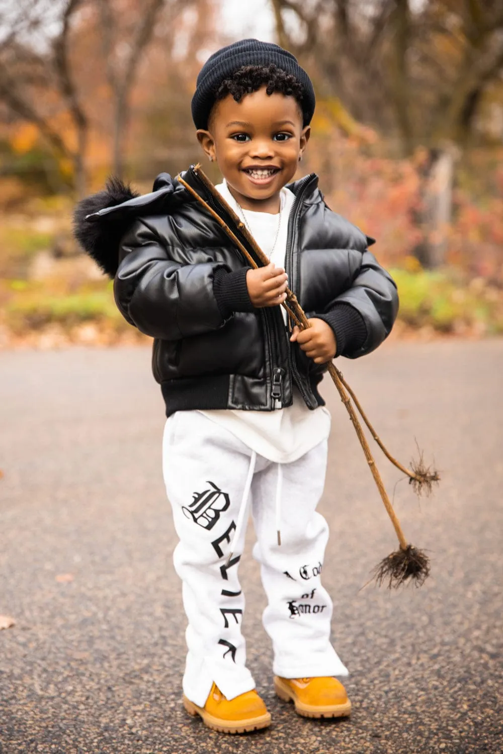 Kids Thriller Puffer Jacket (Black)