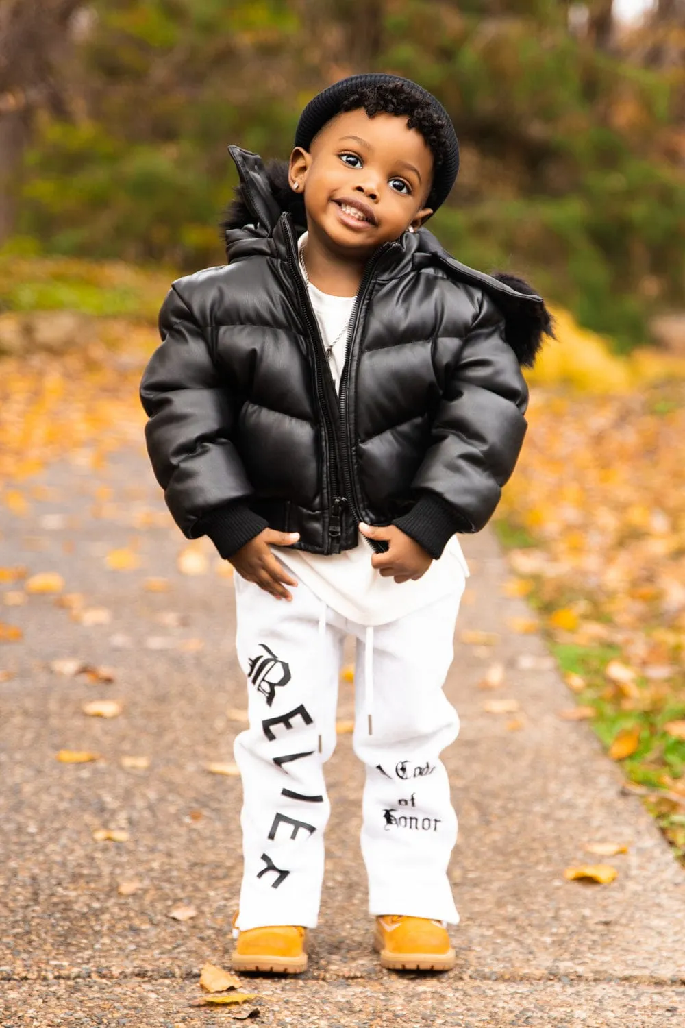 Kids Thriller Puffer Jacket (Black)