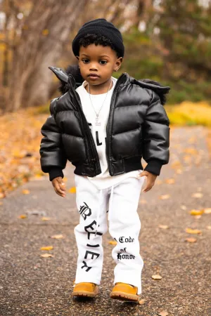 Kids Thriller Puffer Jacket (Black)