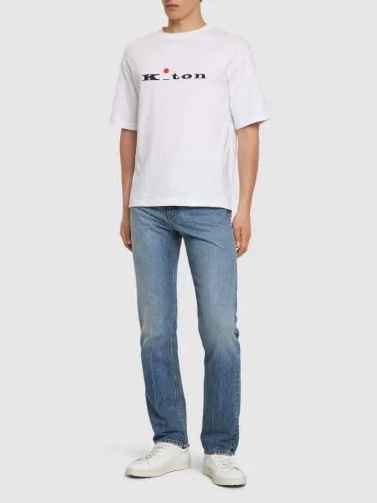 Kiton   Logo cotton t-shirt 