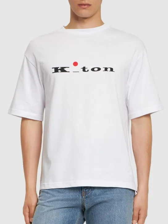 Kiton   Logo cotton t-shirt 