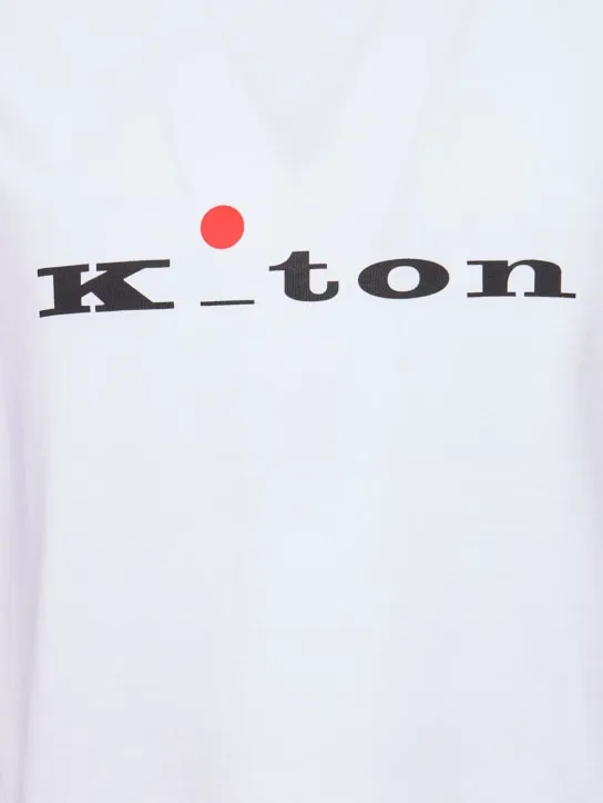 Kiton   Logo cotton t-shirt 