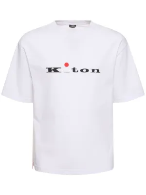 Kiton   Logo cotton t-shirt 