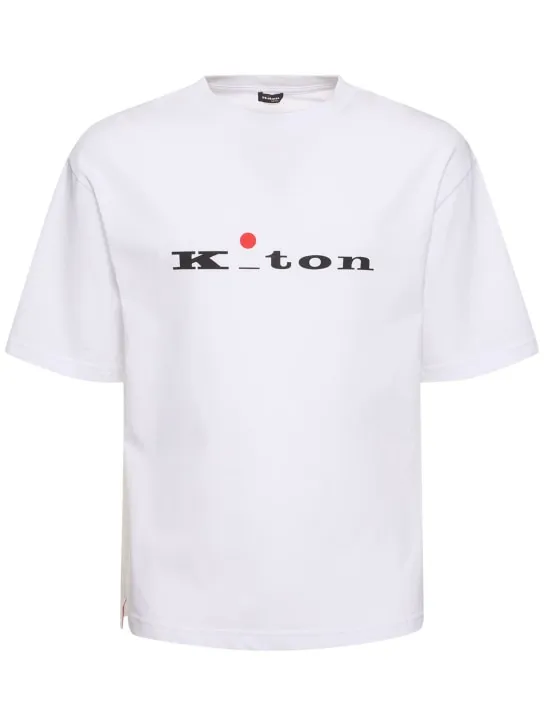 Kiton   Logo cotton t-shirt 