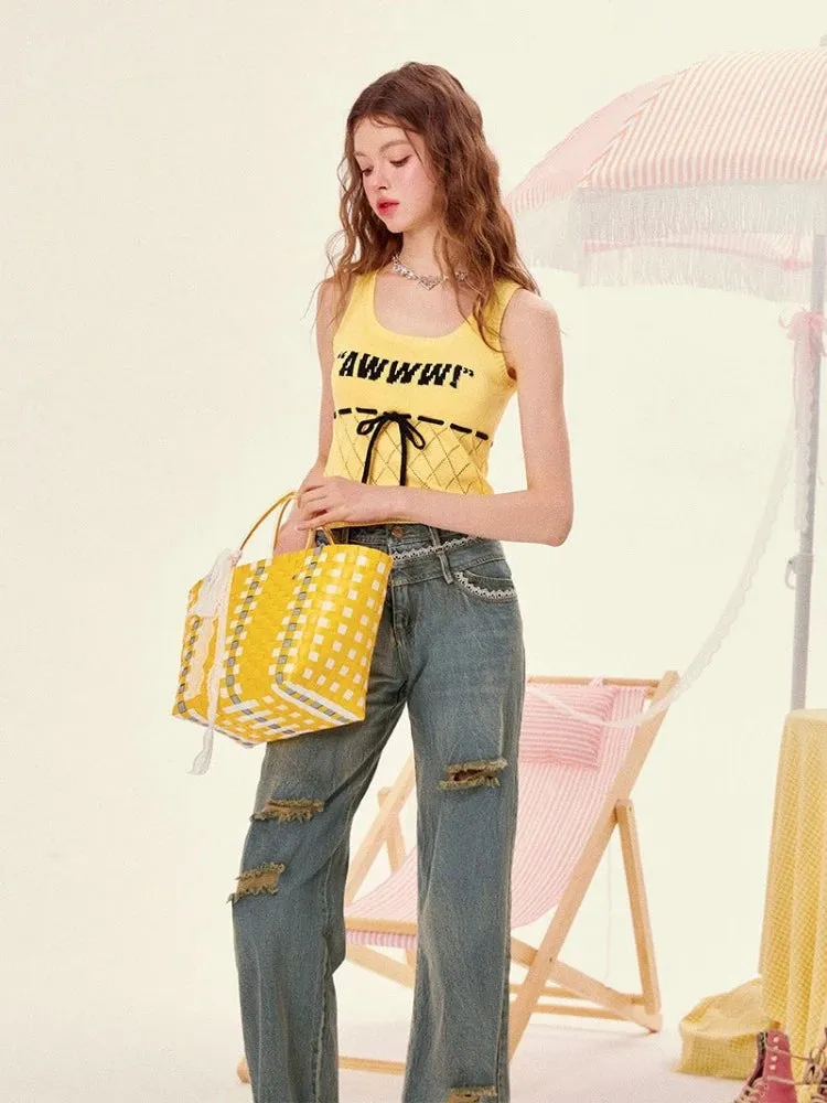 Knit sleeveless top【s0000008970】