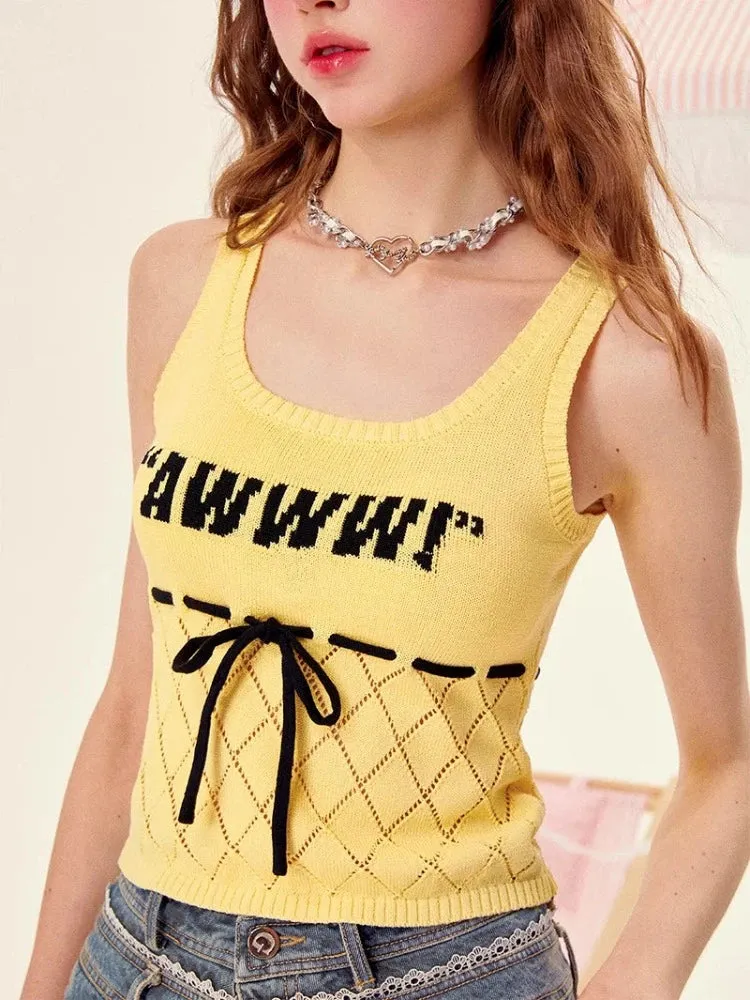 Knit sleeveless top【s0000008970】