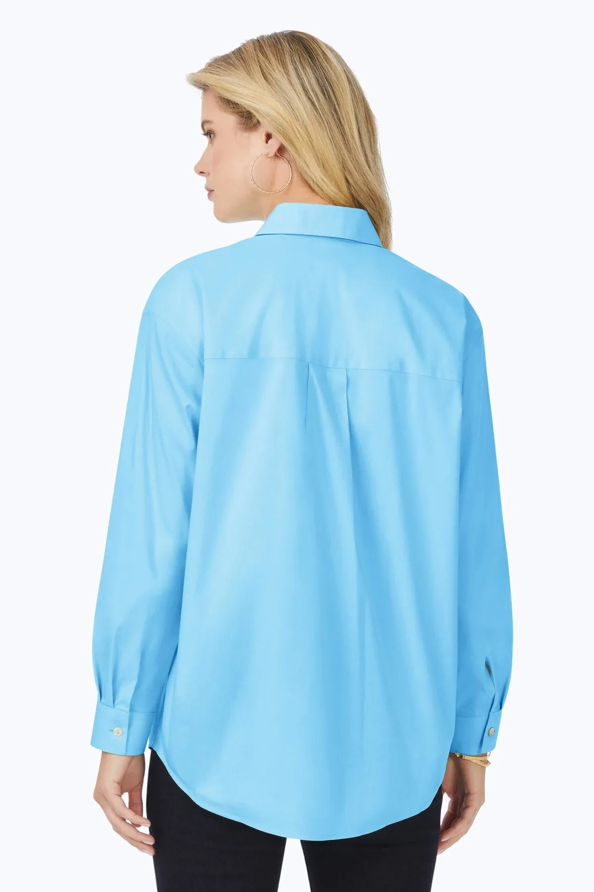 Lacey Long Sleeve Stretch No Iron Pullover Tunic