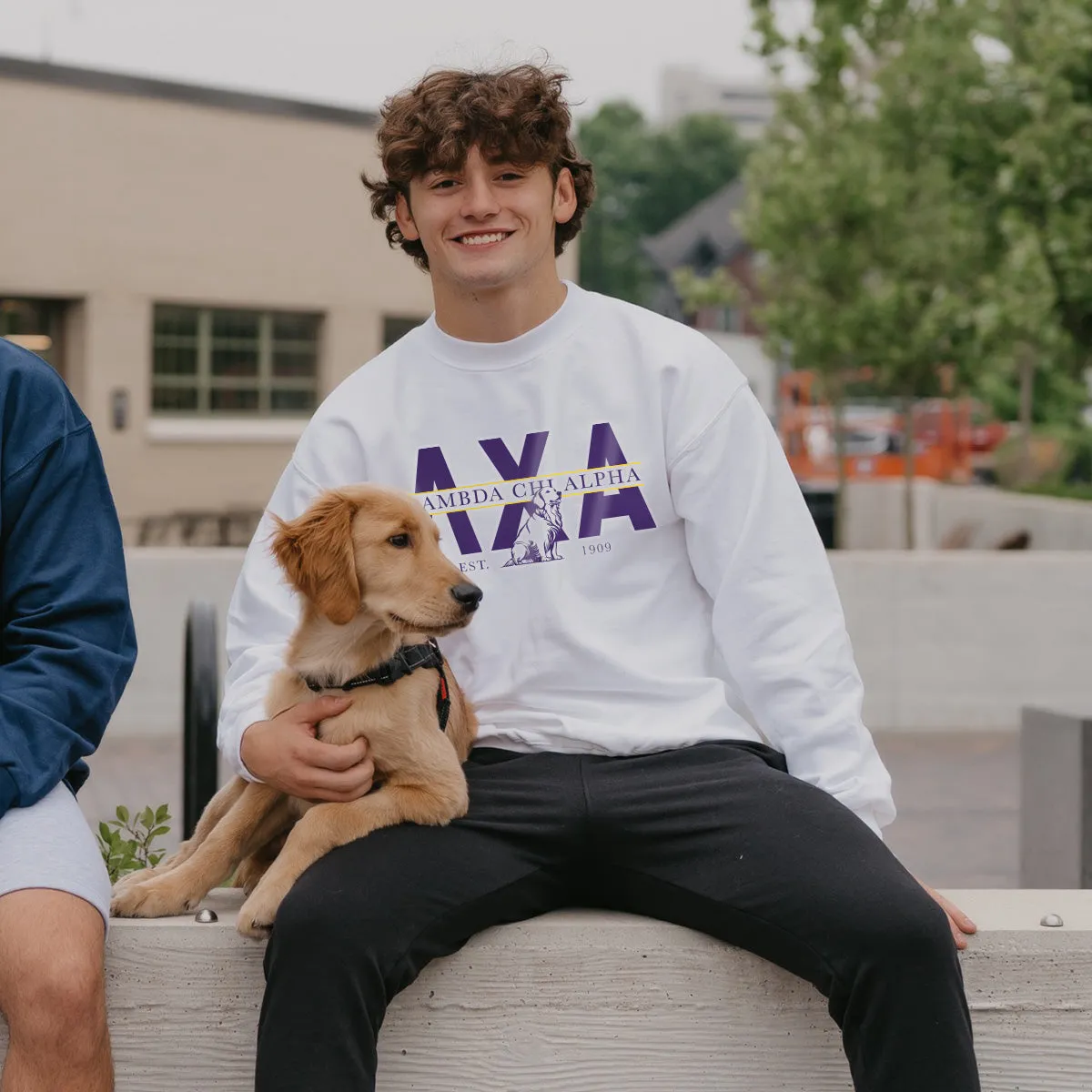 Lambda Chi Golden Letters Crewneck