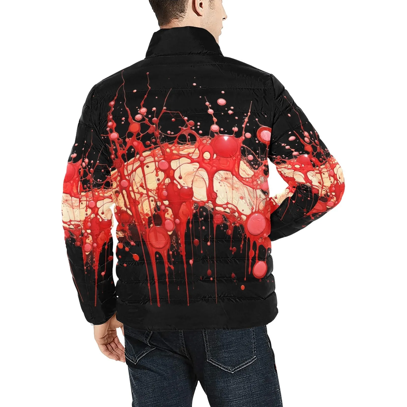Leaky Guts Sickstem Splatter Puffer Jacket