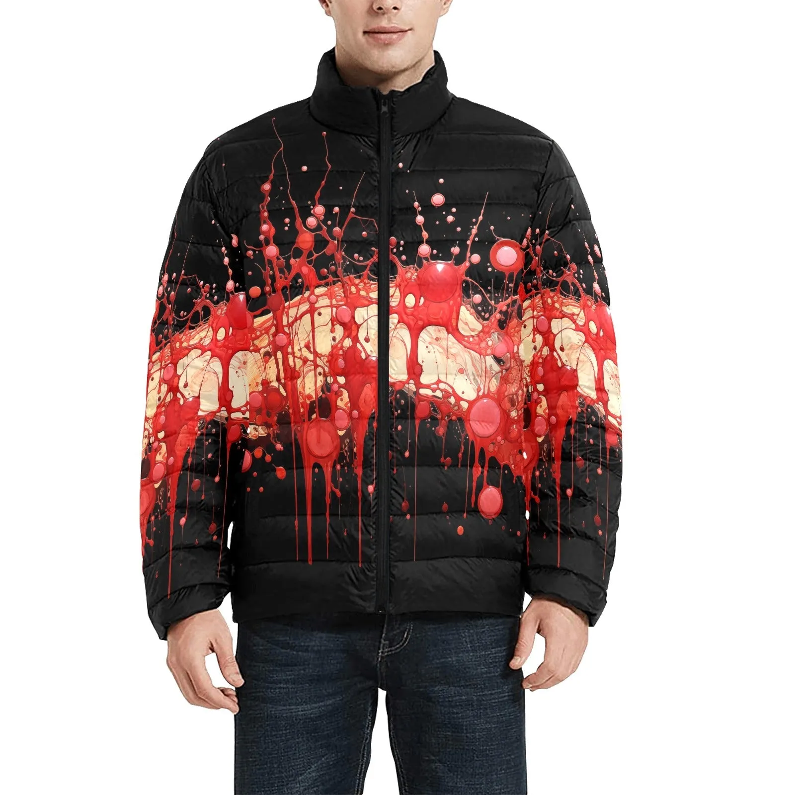 Leaky Guts Sickstem Splatter Puffer Jacket