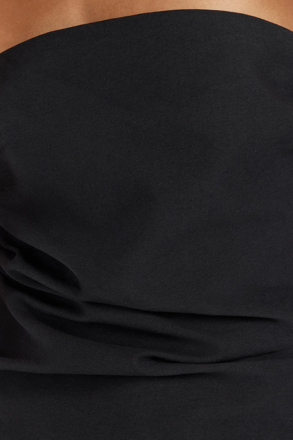 LEO BLACK STRAPLESS TUNIC