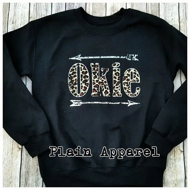 Leopard Okie Arrow Sweatshirt