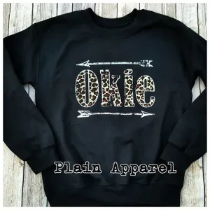 Leopard Okie Arrow Sweatshirt