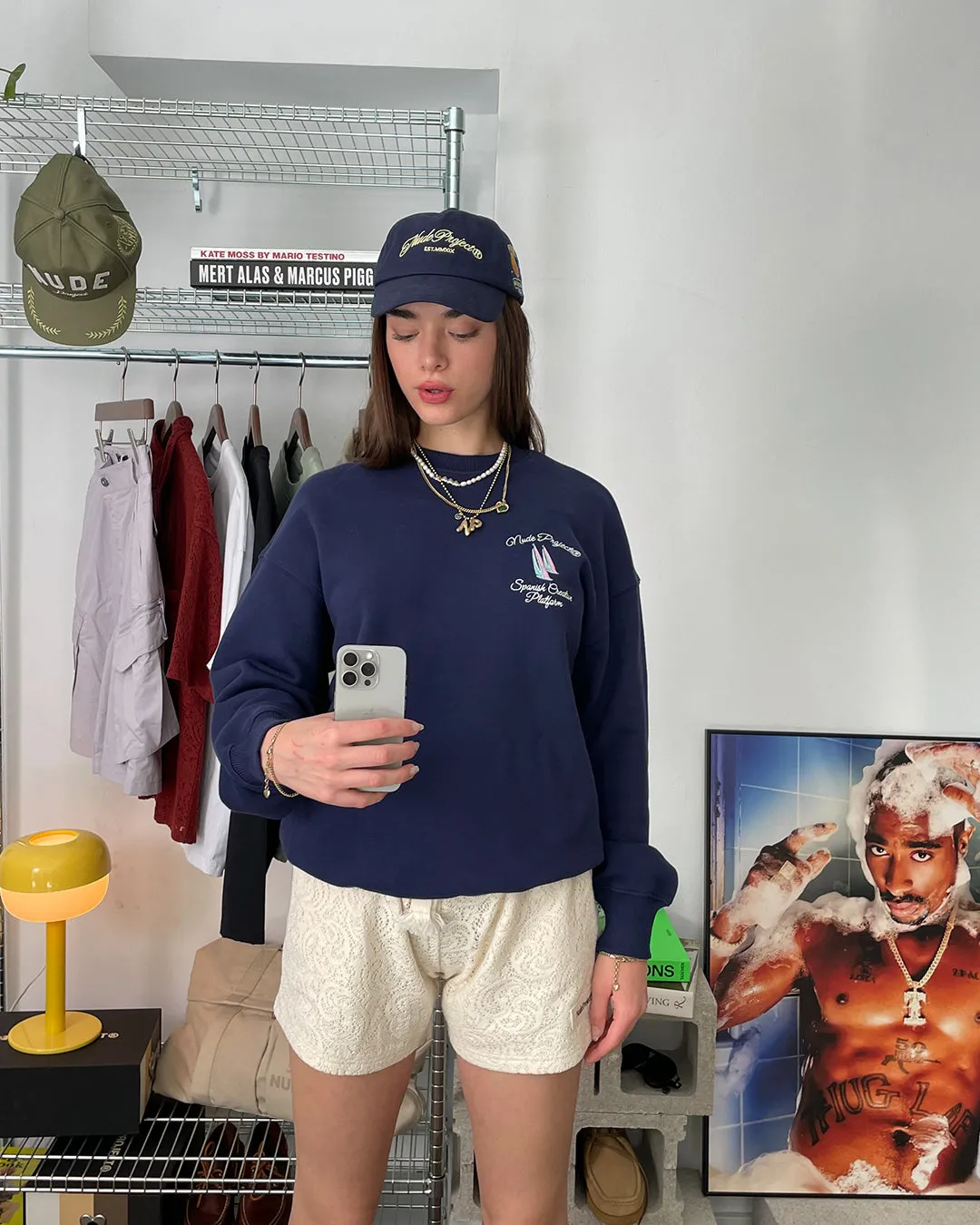 LIL BOAT CREWNECK NAVY