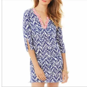 Lilly Pulitzer Coral Beaded Courtney Tunic Dress
