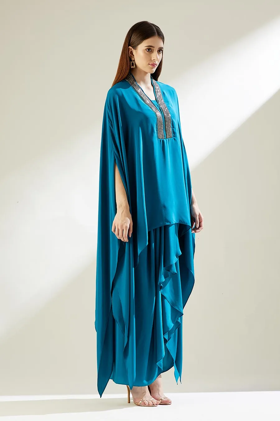 Marine Blue Tunic & Skirt Co-Ord Set