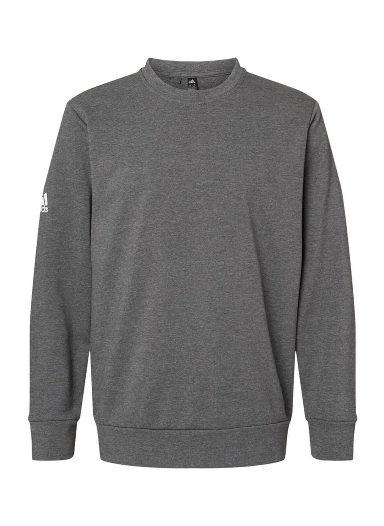 Men&#x27;s Adidas Dark Grey Heather Fleece Crewneck Sweatshirt A434