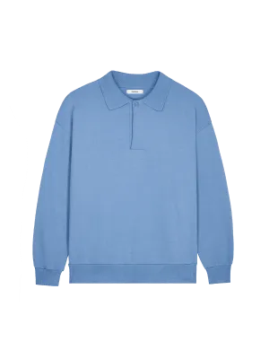 Mens DNA Heavyweight Polo Sweatshirt—summit blue